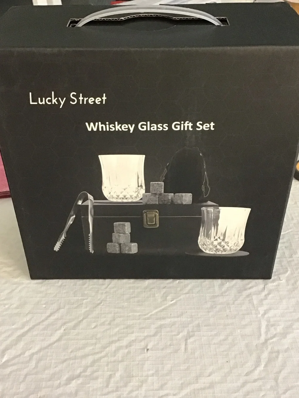 Whiskey Glass Gift Set - Clear Crystal Glasses. ##